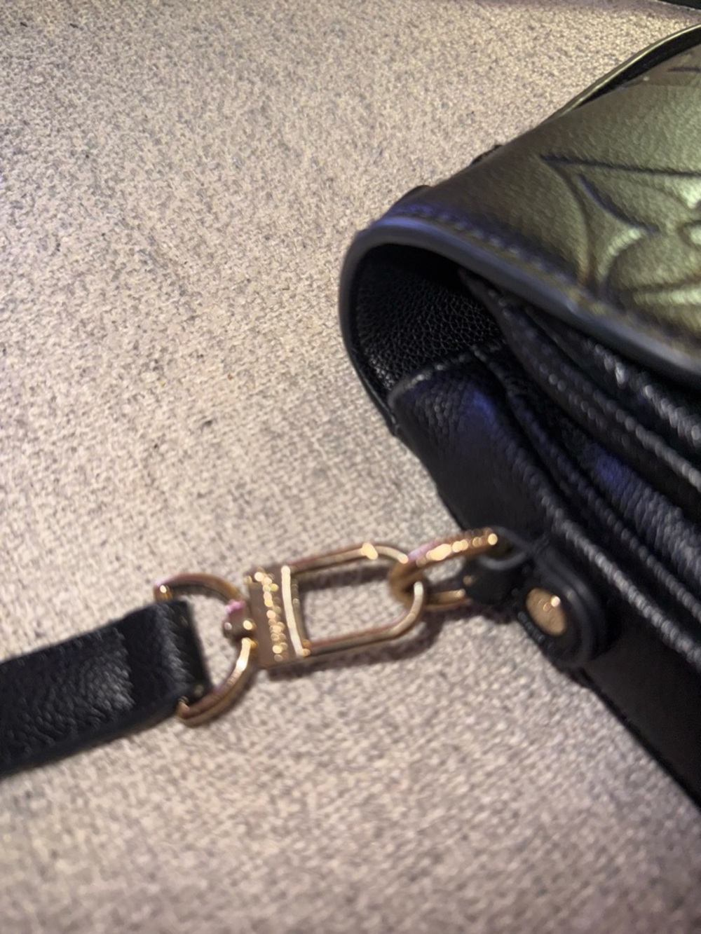 Louis Vuitton Black Monogram Empreinte Pochette with Gold Hardware - Picture 15 of 16
